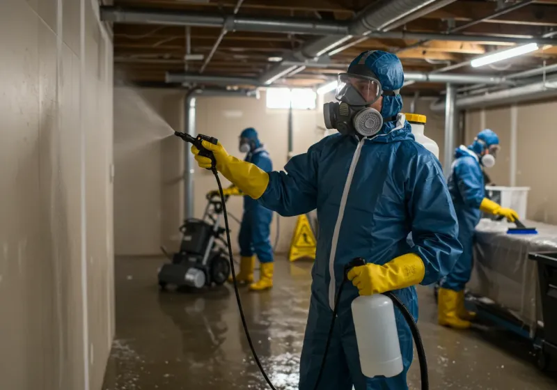 Basement Sanitization and Antimicrobial Treatment process in Chandler, IN